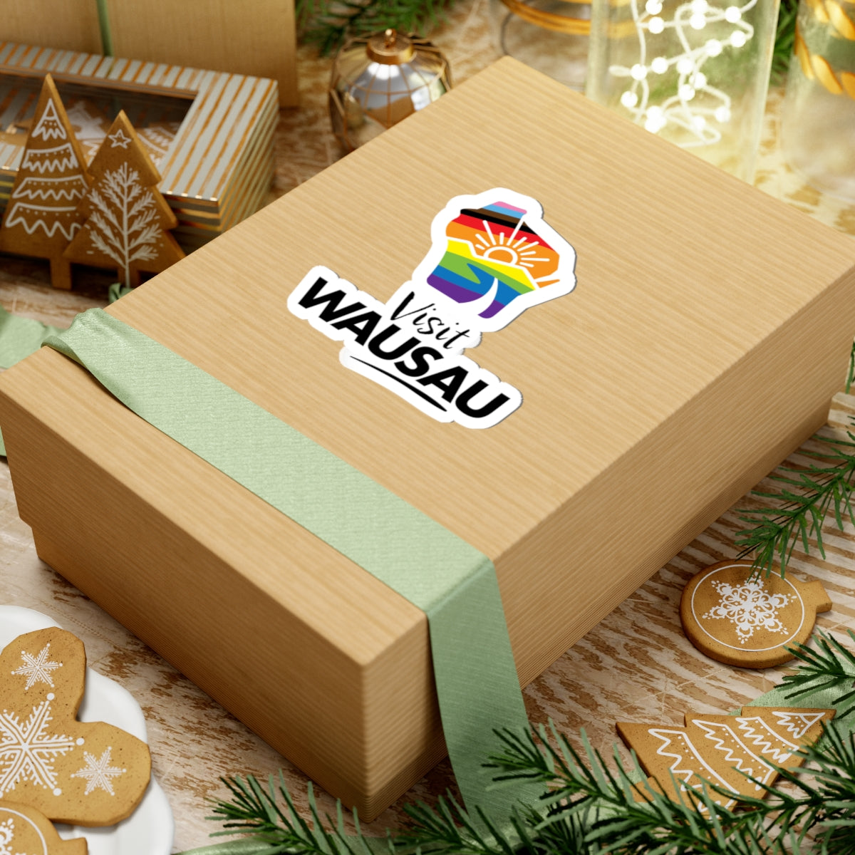 Wausau Pride Kiss-Cut Stickers – Colorful Travel & LGBTQ+ Vibes