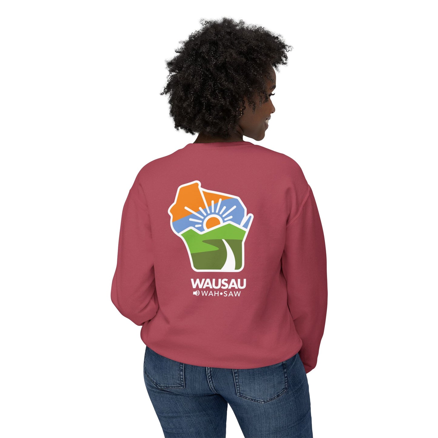Sunrise Landscape Unisex Lightweight Crewneck Sweatshirt