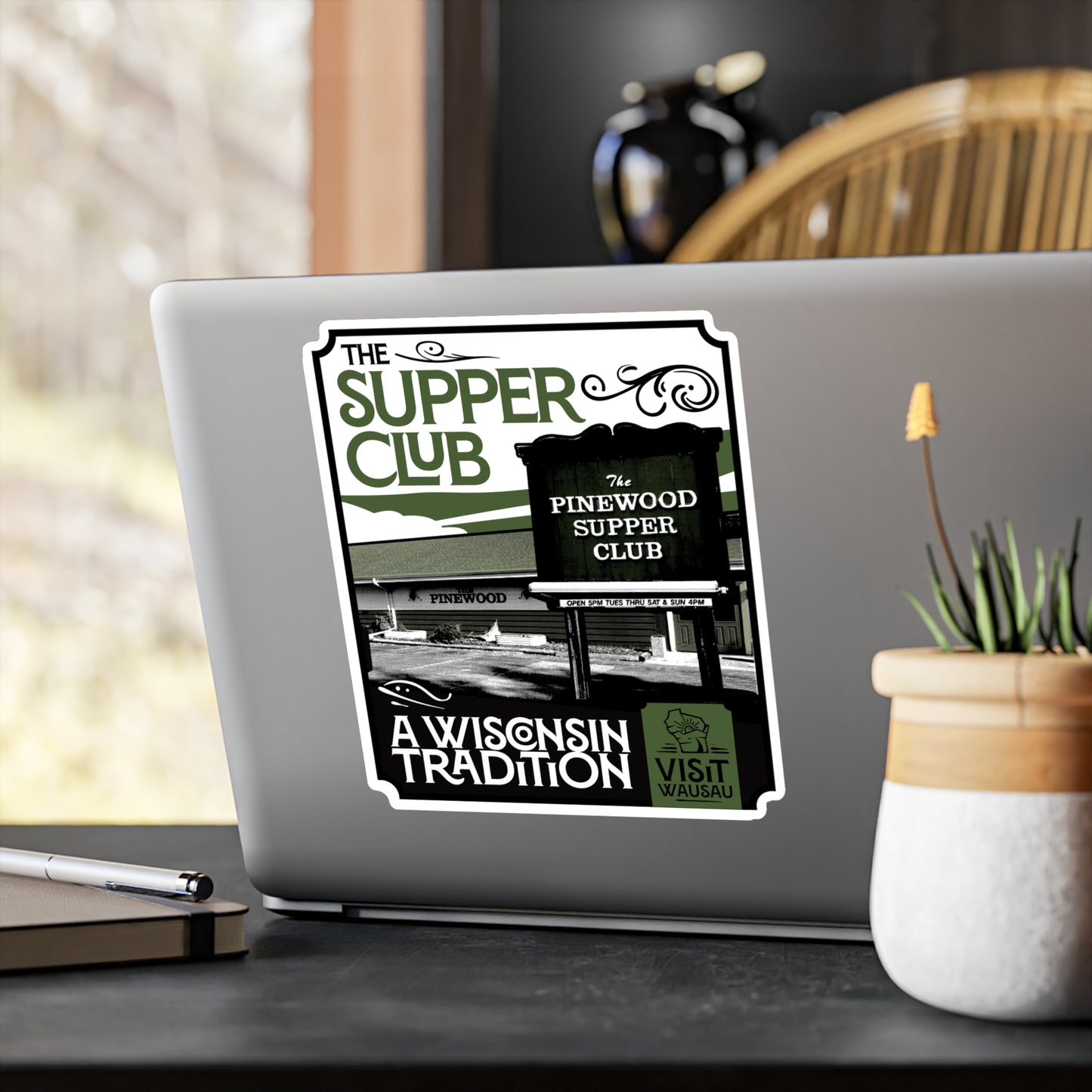 Vinyl Decal - Pinewood Supper Club Wisconsin Tradition Design