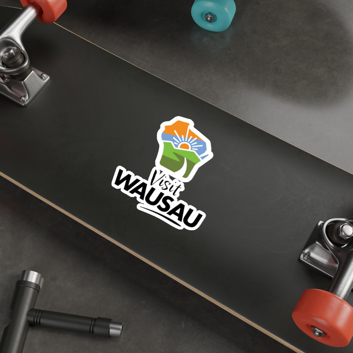 Die-Cut Stickers Visit Wausau Logo