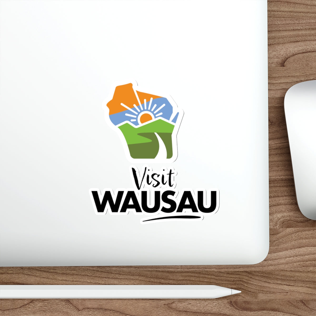 Die-Cut Stickers Visit Wausau Logo
