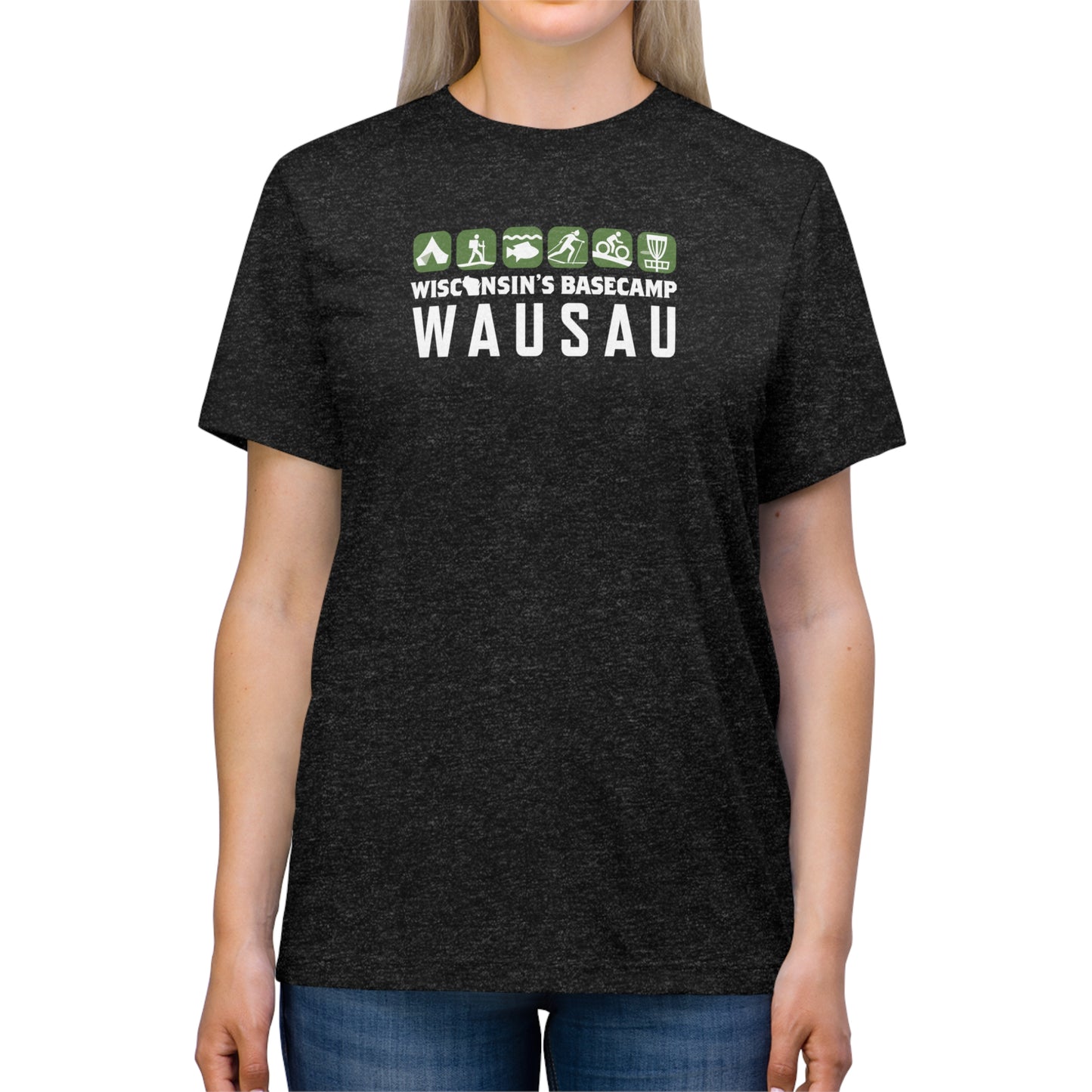 Wisconsin Outdoor Recreation Unisex Triblend Tee - Basecamp Wausau Design