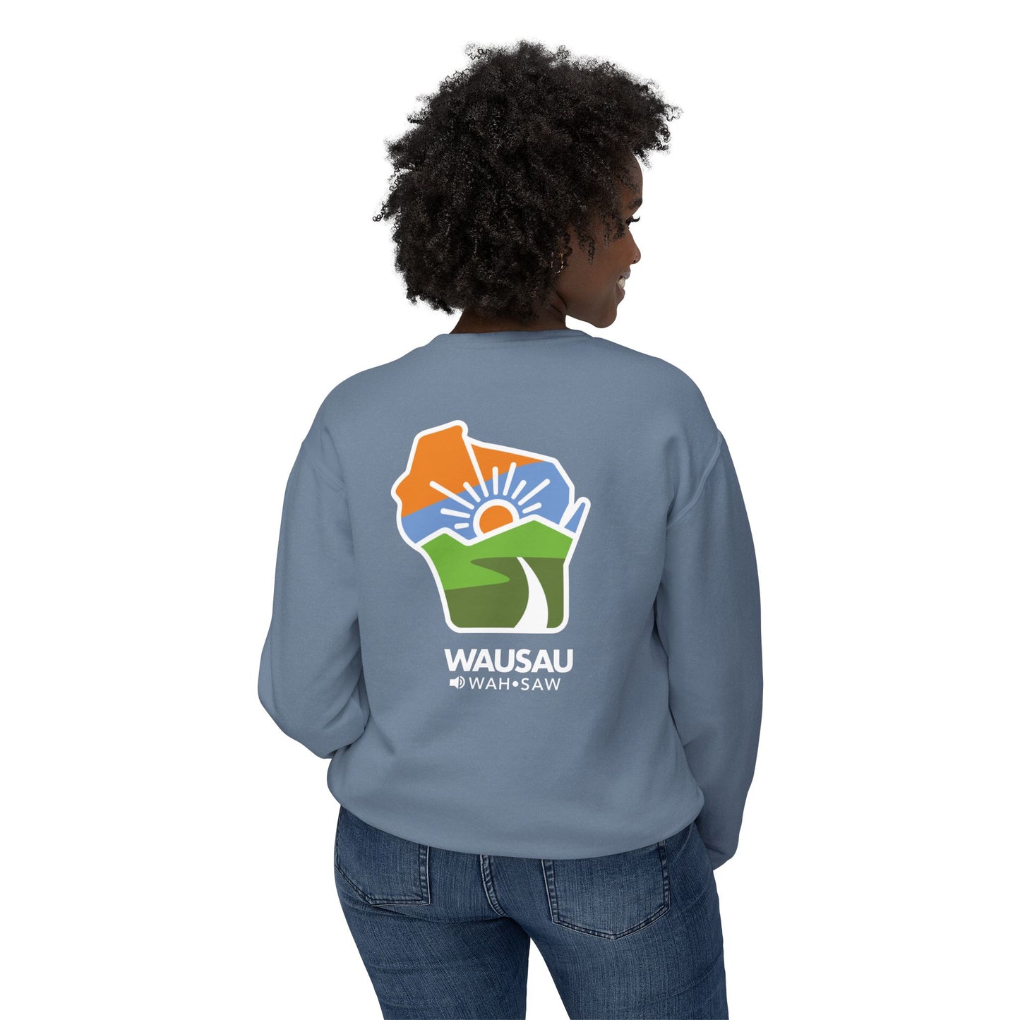 Sunrise Landscape Unisex Lightweight Crewneck Sweatshirt