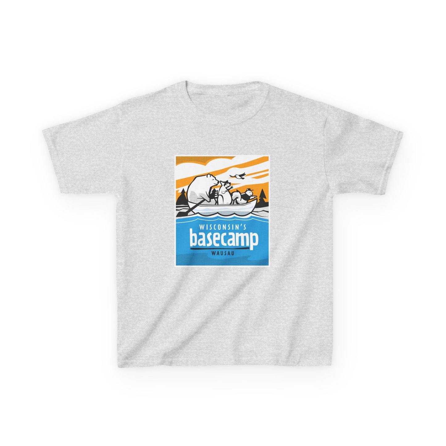 Kids Tee - Wisconsin's Basecamp Animals Adventure on the Water