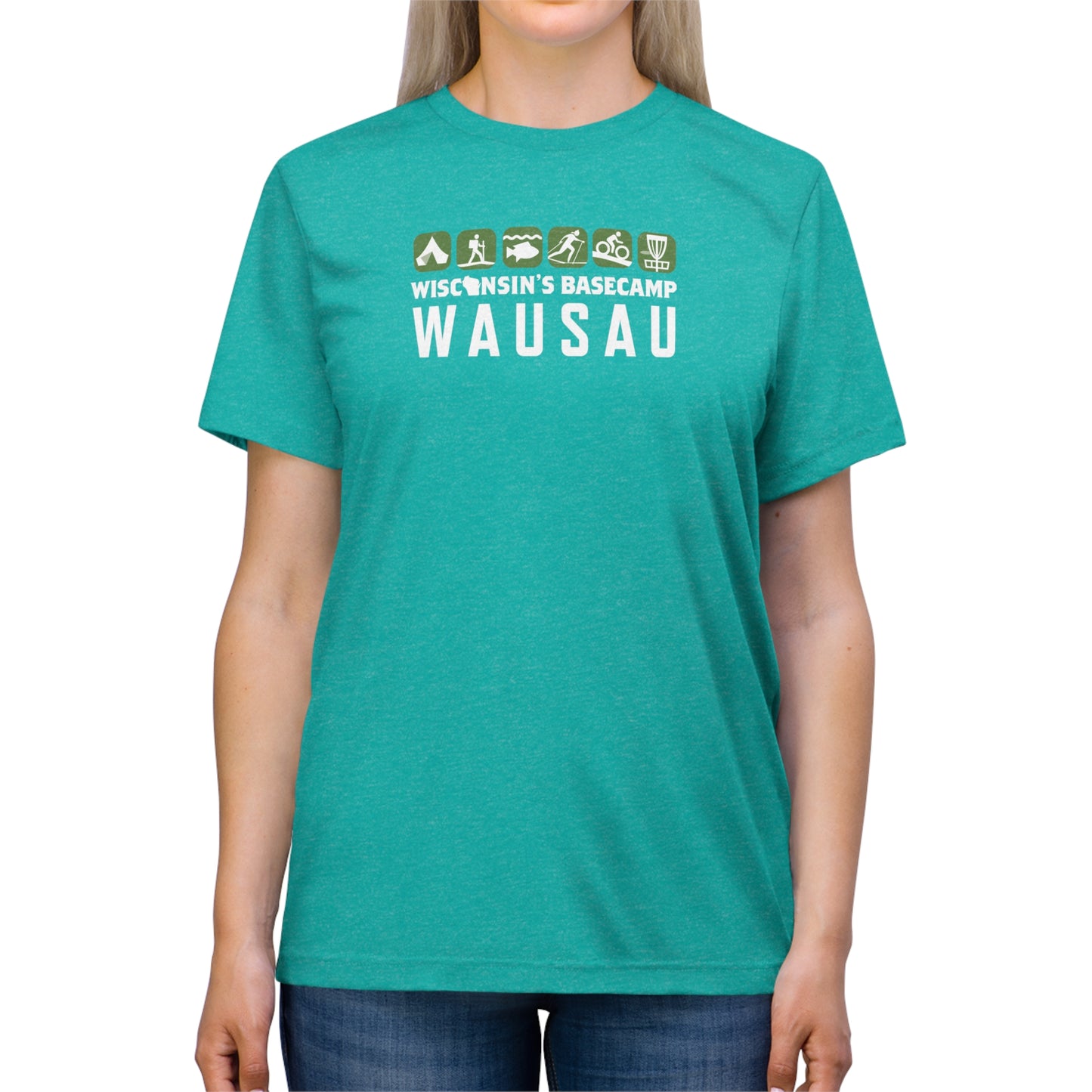 Wisconsin Outdoor Recreation Unisex Triblend Tee - Basecamp Wausau Design