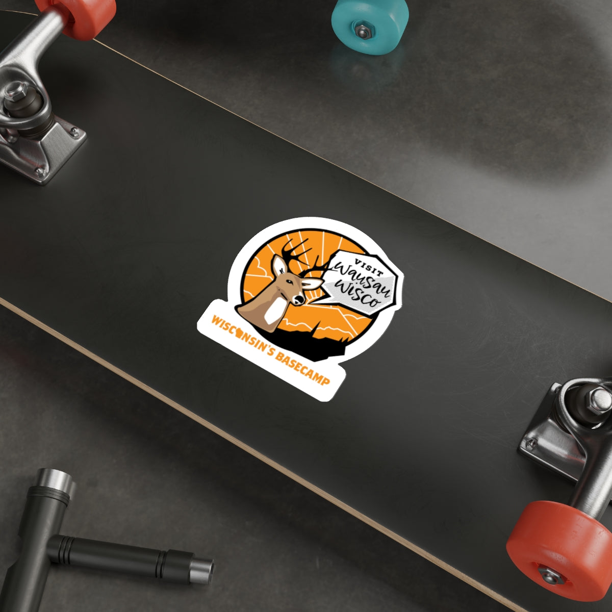 Die-Cut Stickers - White Tail Buck Deer Wausau Wisconsin's Basecamp