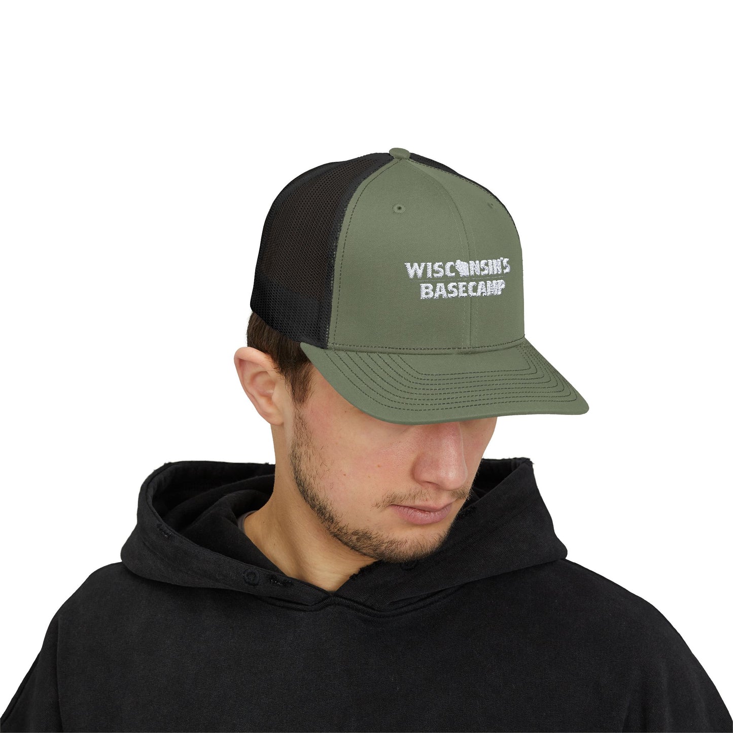 Snapback Trucker Cap - Wisconsin's Basecamp in Greater Wausau Design