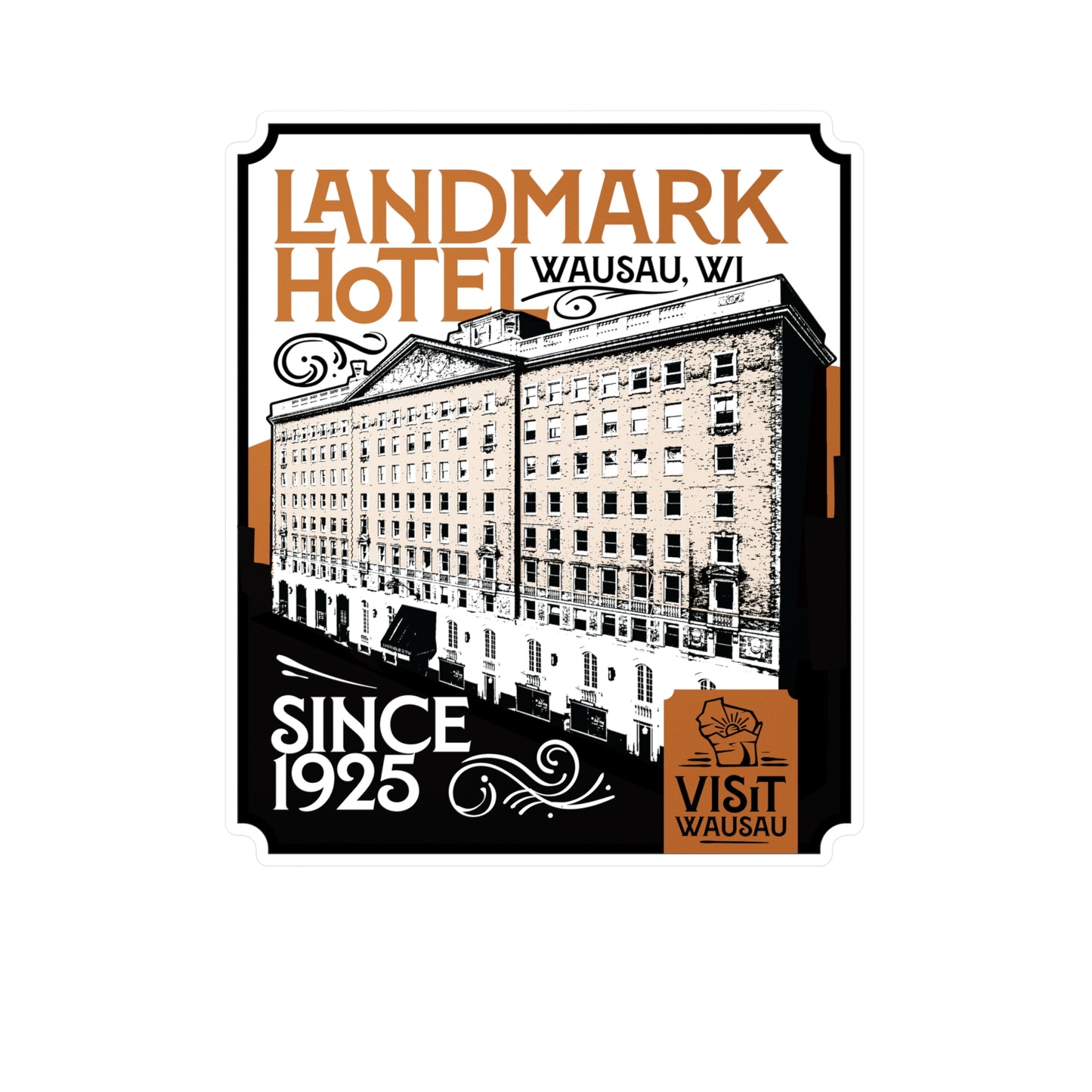 Vinyl Decal - Classic Wausau Landmark Icon