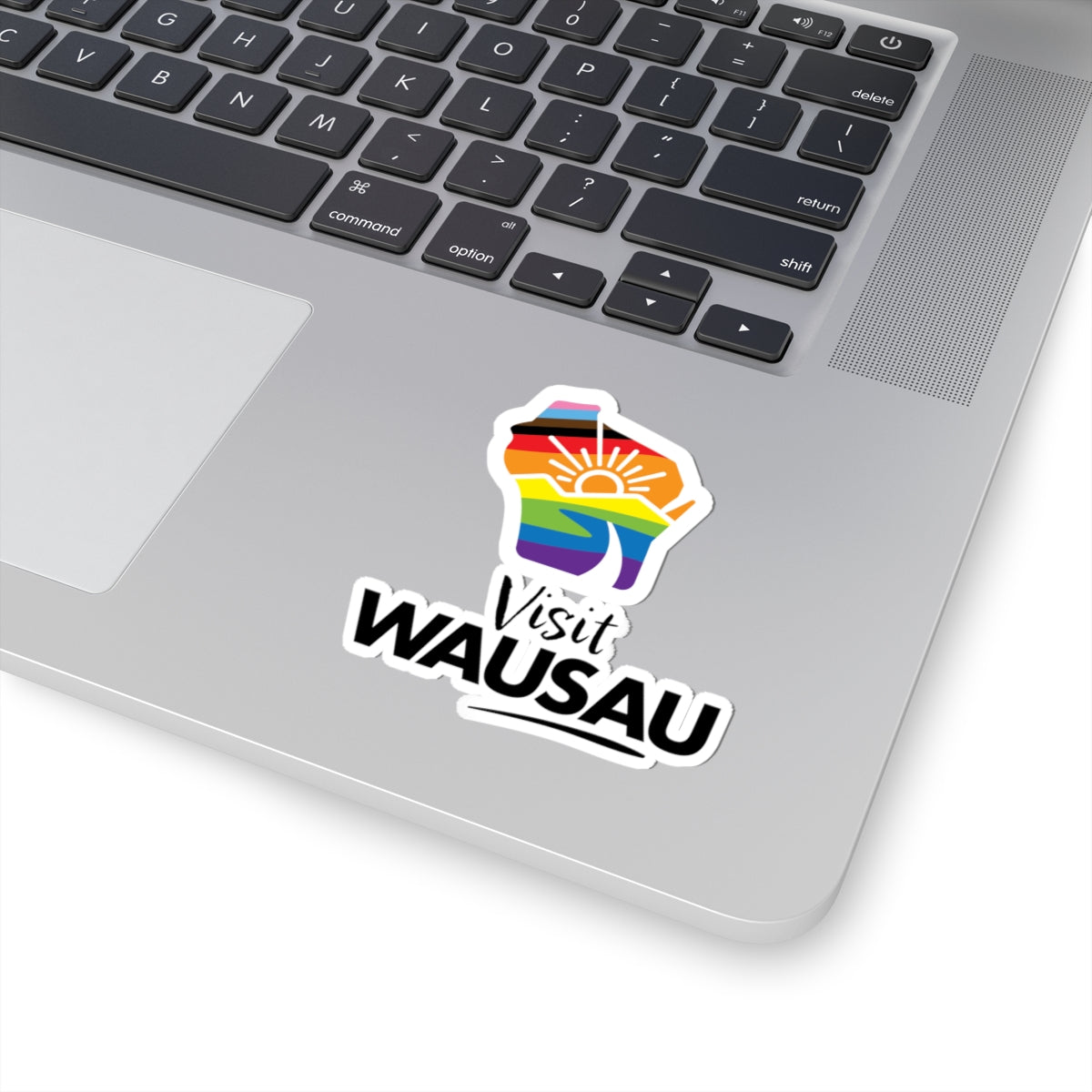 Wausau Pride Kiss-Cut Stickers – Colorful Travel & LGBTQ+ Vibes