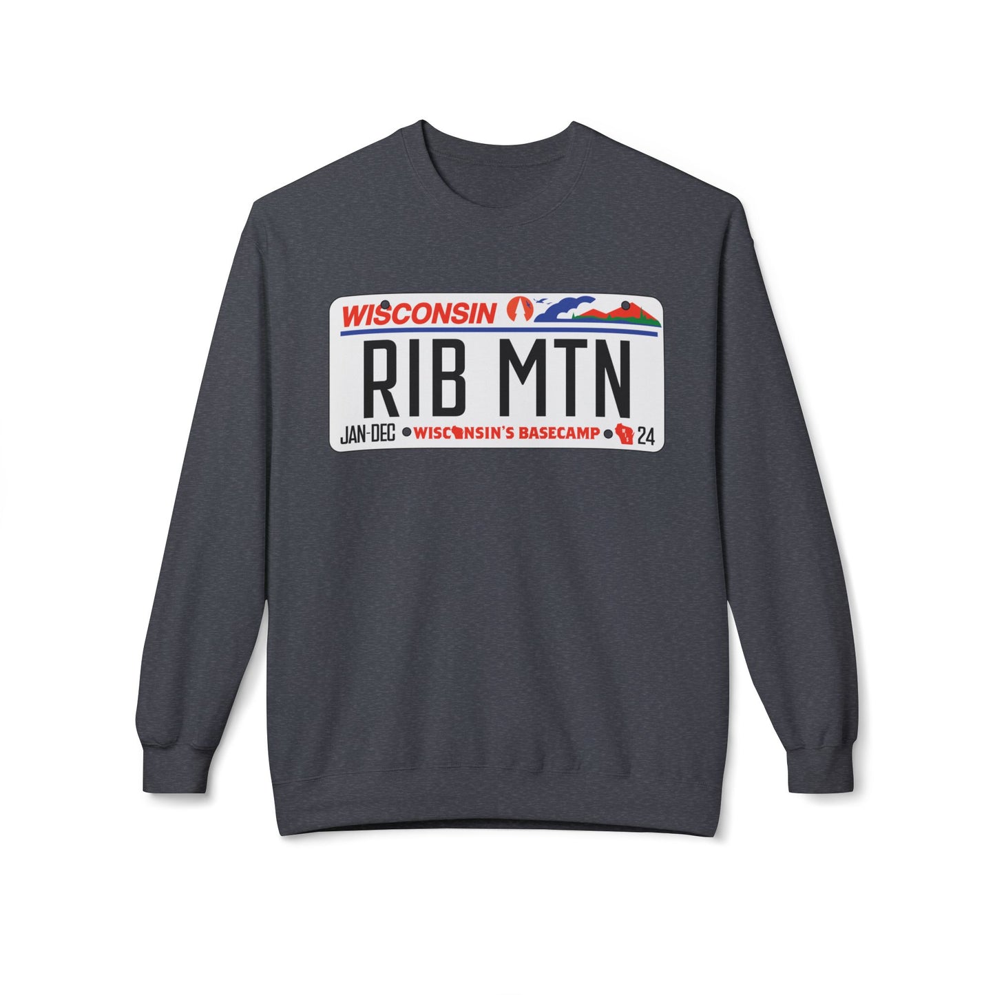 Wisconsin Rib Mountain License Plate Sweatshirt