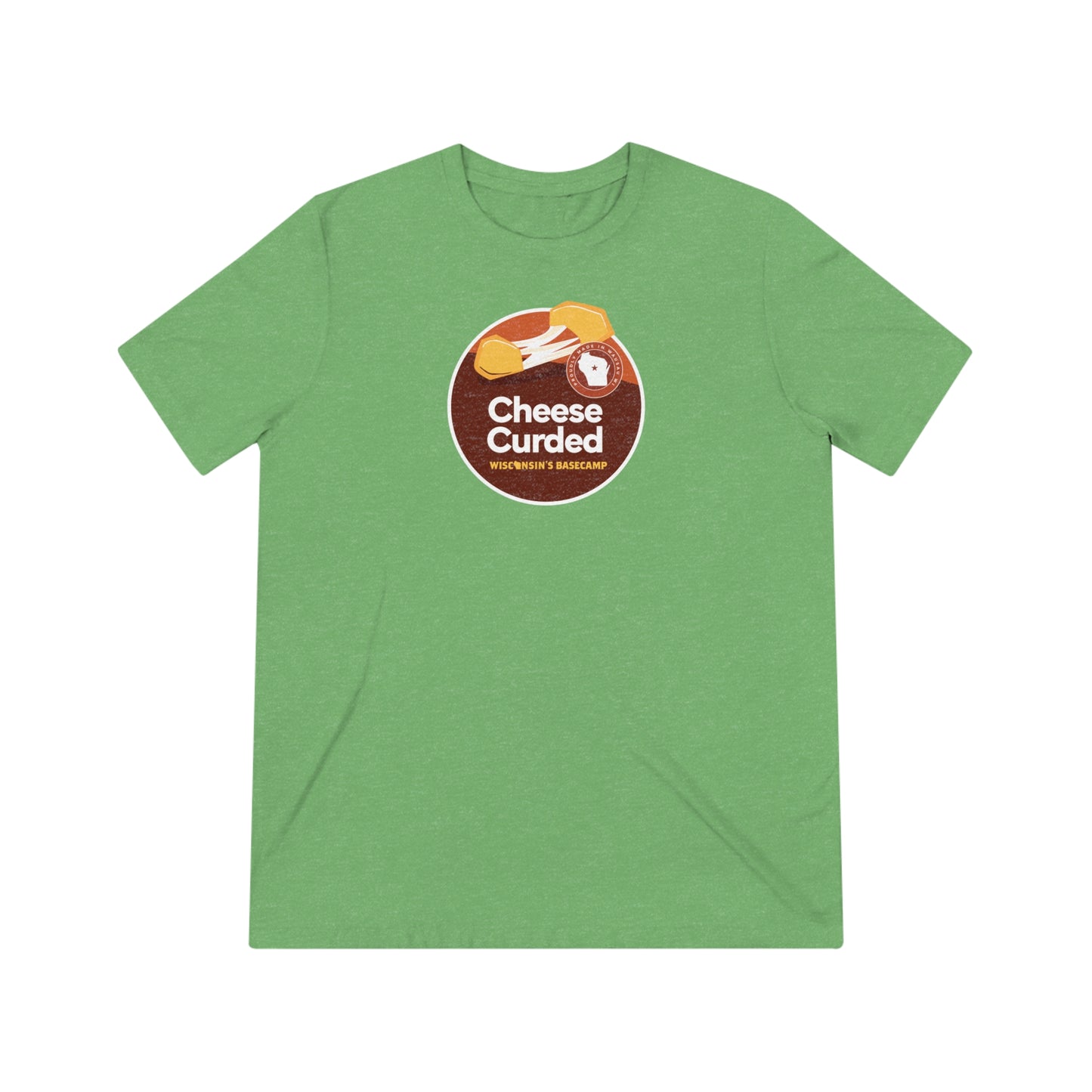 Wisconsin Basecamp Unisex Triblend Tee - Cheese Curds Design