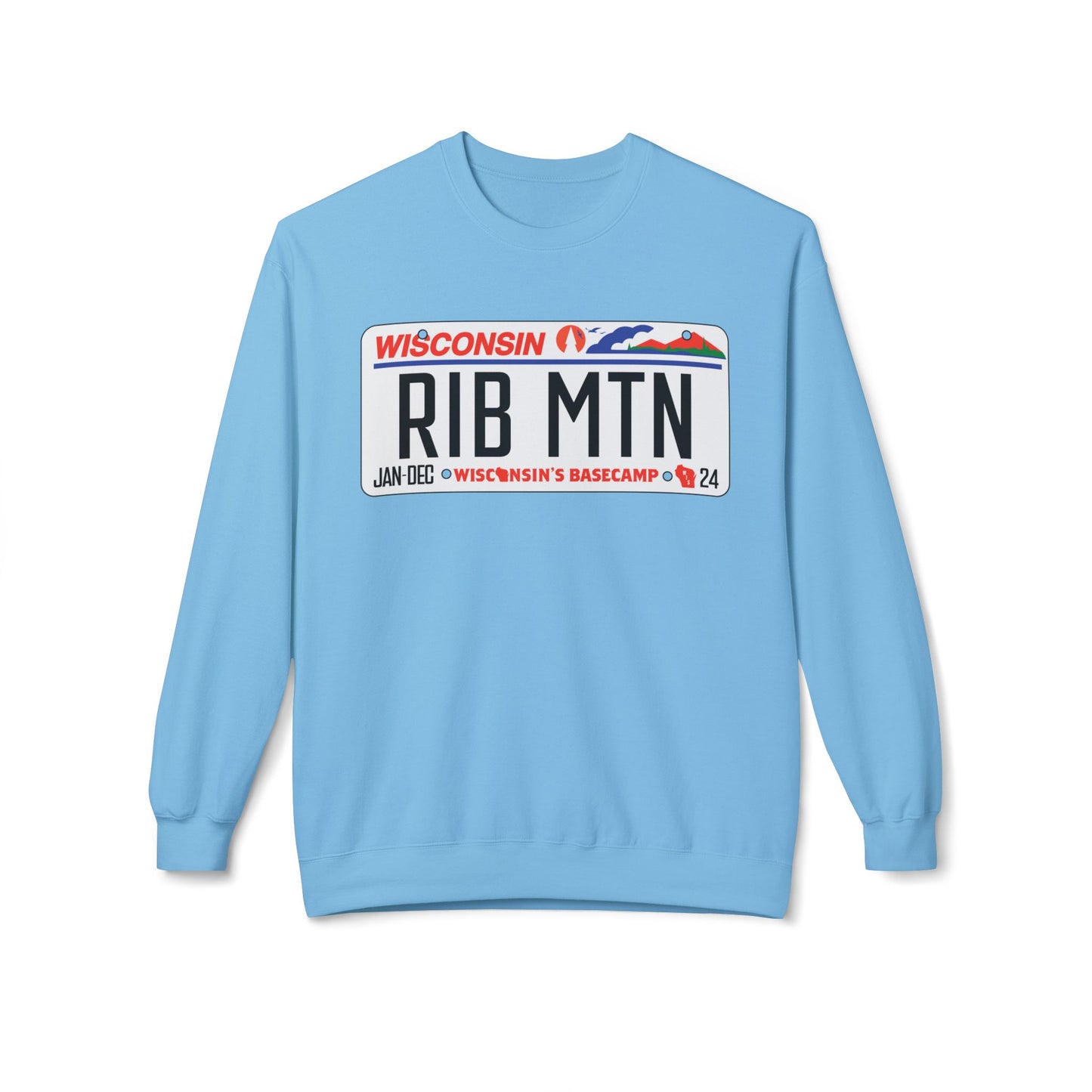 Wisconsin Rib Mountain License Plate Sweatshirt
