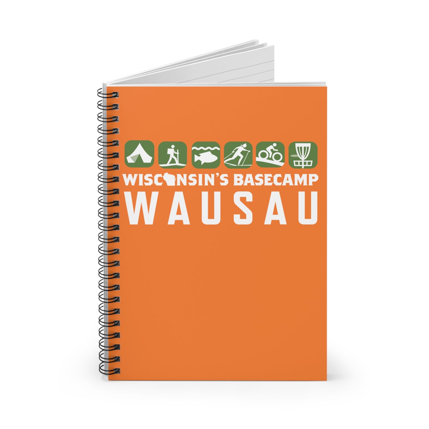 Spiral Notebook - Adventure Journal Wisconsin Basecamp Ruled Line