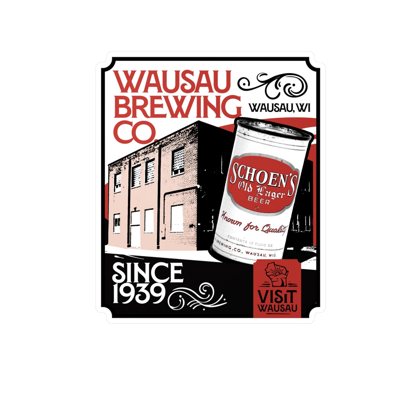 Vinyl Decal - Wausau Brewing Icon