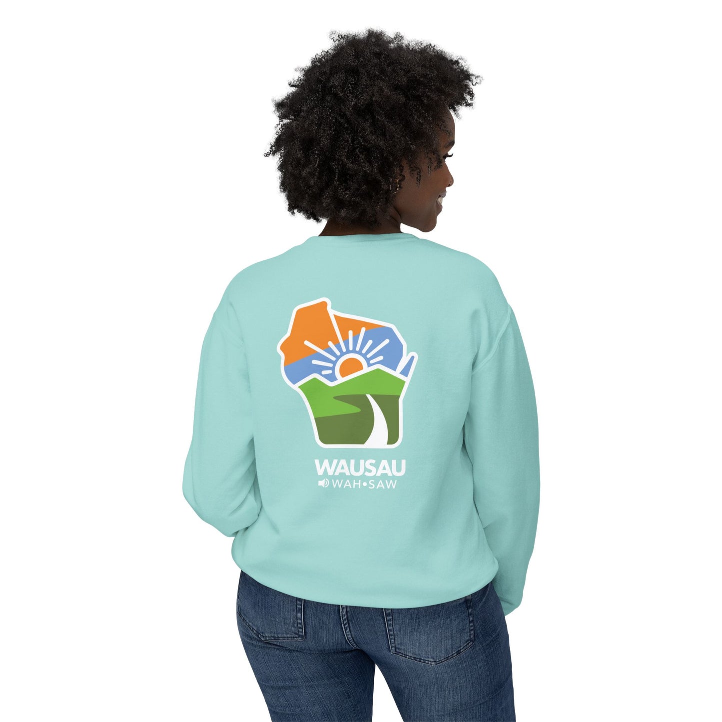 Sunrise Landscape Unisex Lightweight Crewneck Sweatshirt