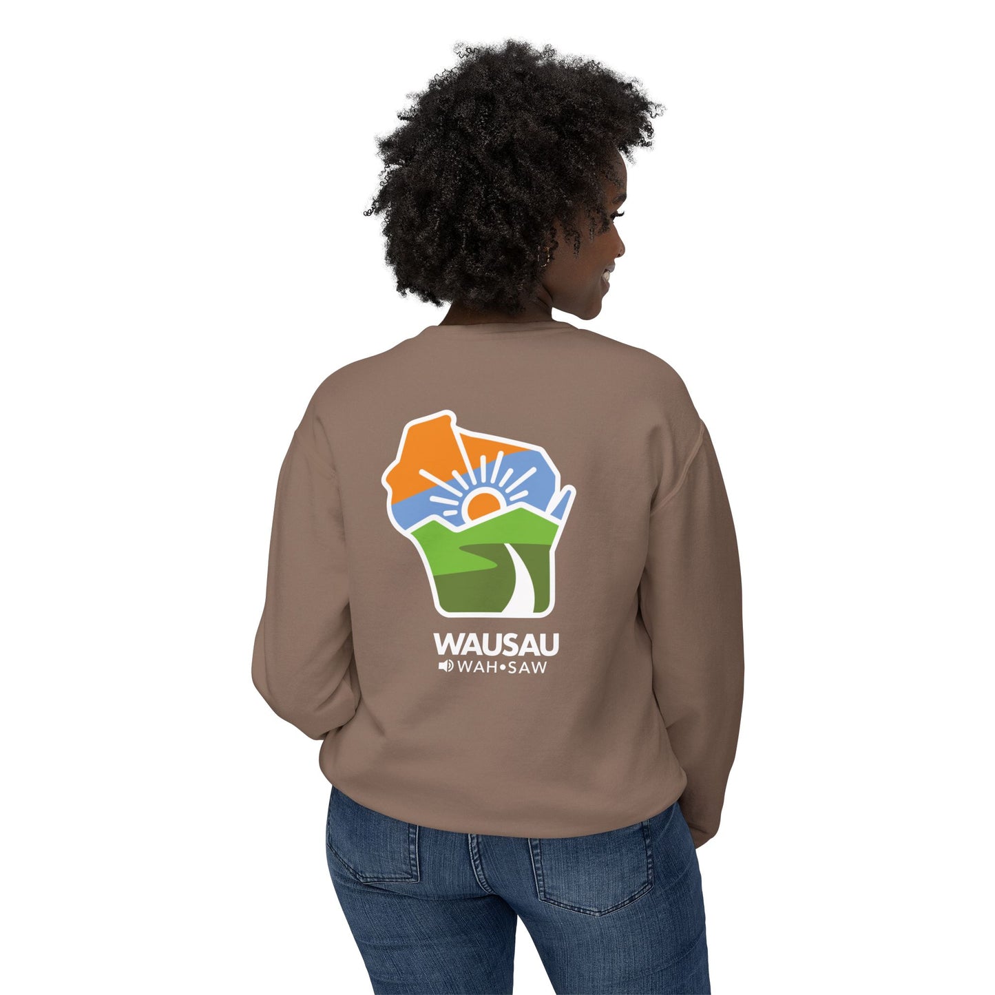 Sunrise Landscape Unisex Lightweight Crewneck Sweatshirt