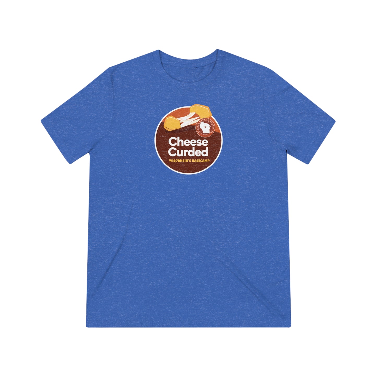 Wisconsin Basecamp Unisex Triblend Tee - Cheese Curds Design