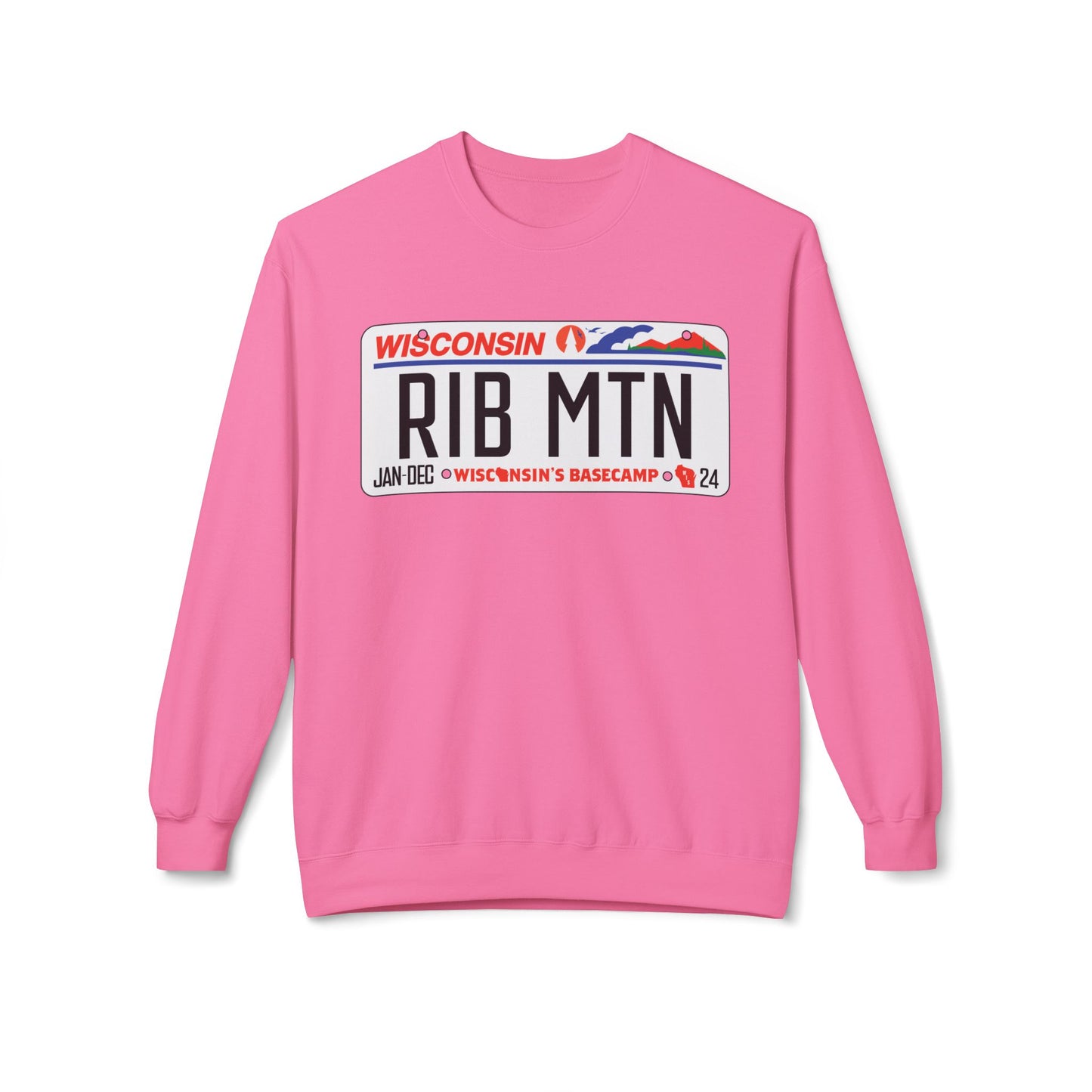 Wisconsin Rib Mountain License Plate Sweatshirt