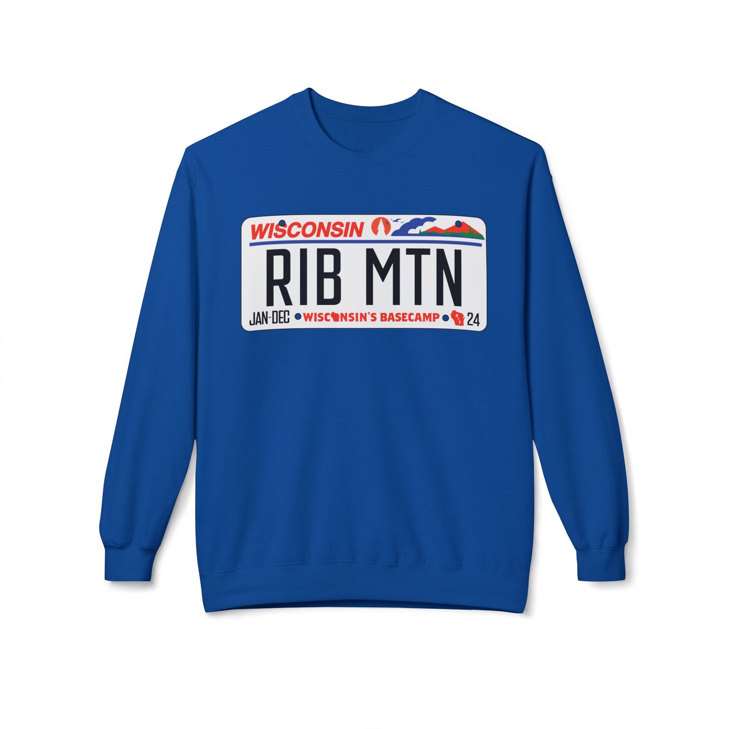 Wisconsin Rib Mountain License Plate Sweatshirt