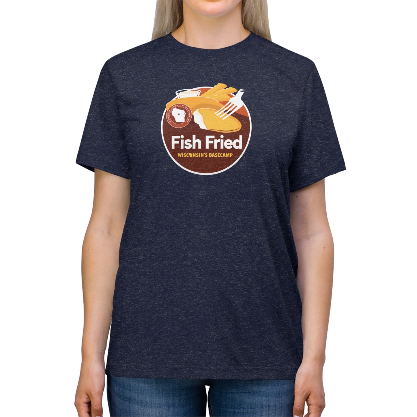 Wisconsin Fish Fry Triblend Tee - Basecamp Design