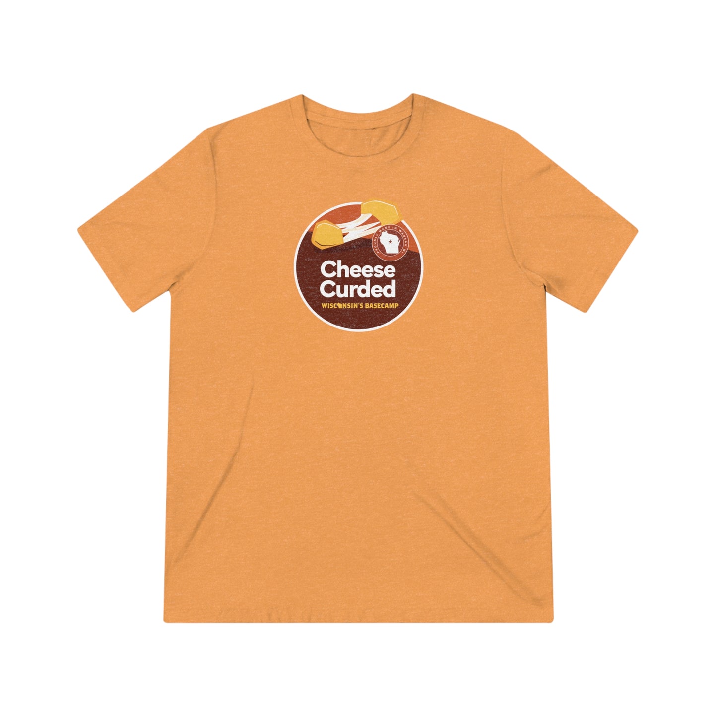 Wisconsin Basecamp Unisex Triblend Tee - Cheese Curds Design