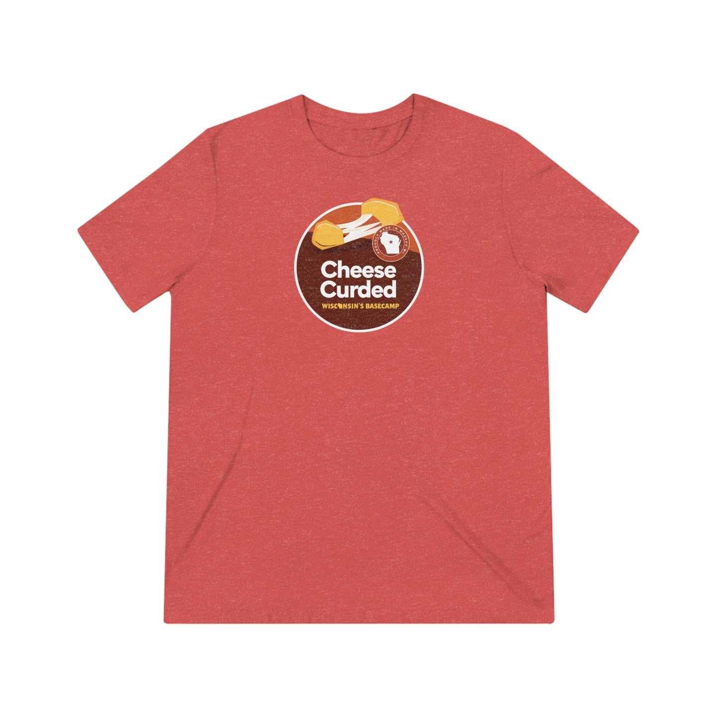 Wisconsin Basecamp Unisex Triblend Tee - Cheese Curds Design
