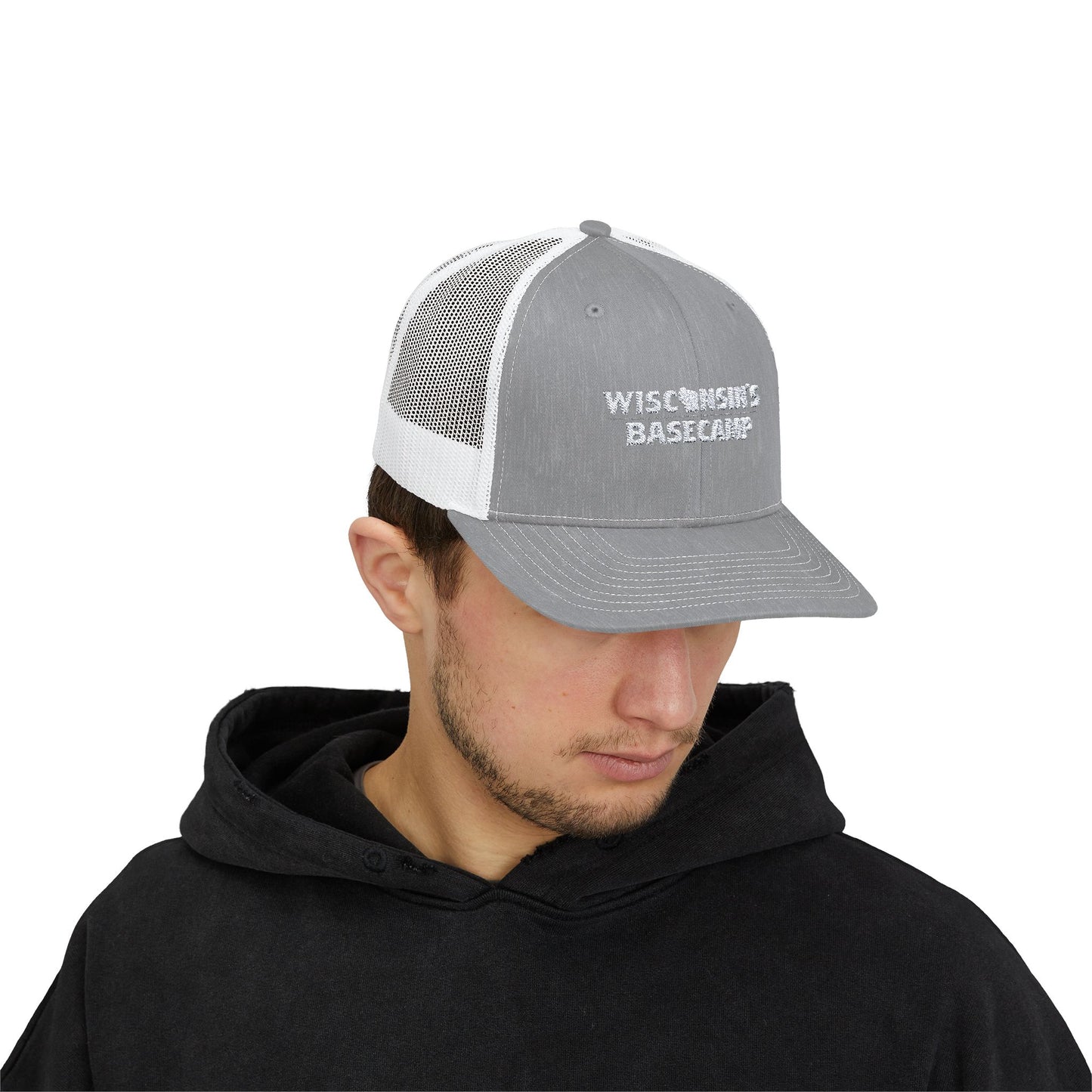 Snapback Trucker Cap - Wisconsin's Basecamp in Greater Wausau Design