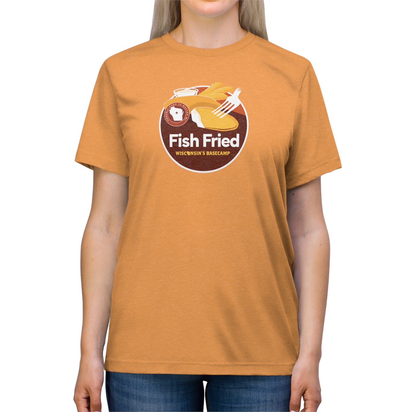 Wisconsin Fish Fry Triblend Tee - Basecamp Design