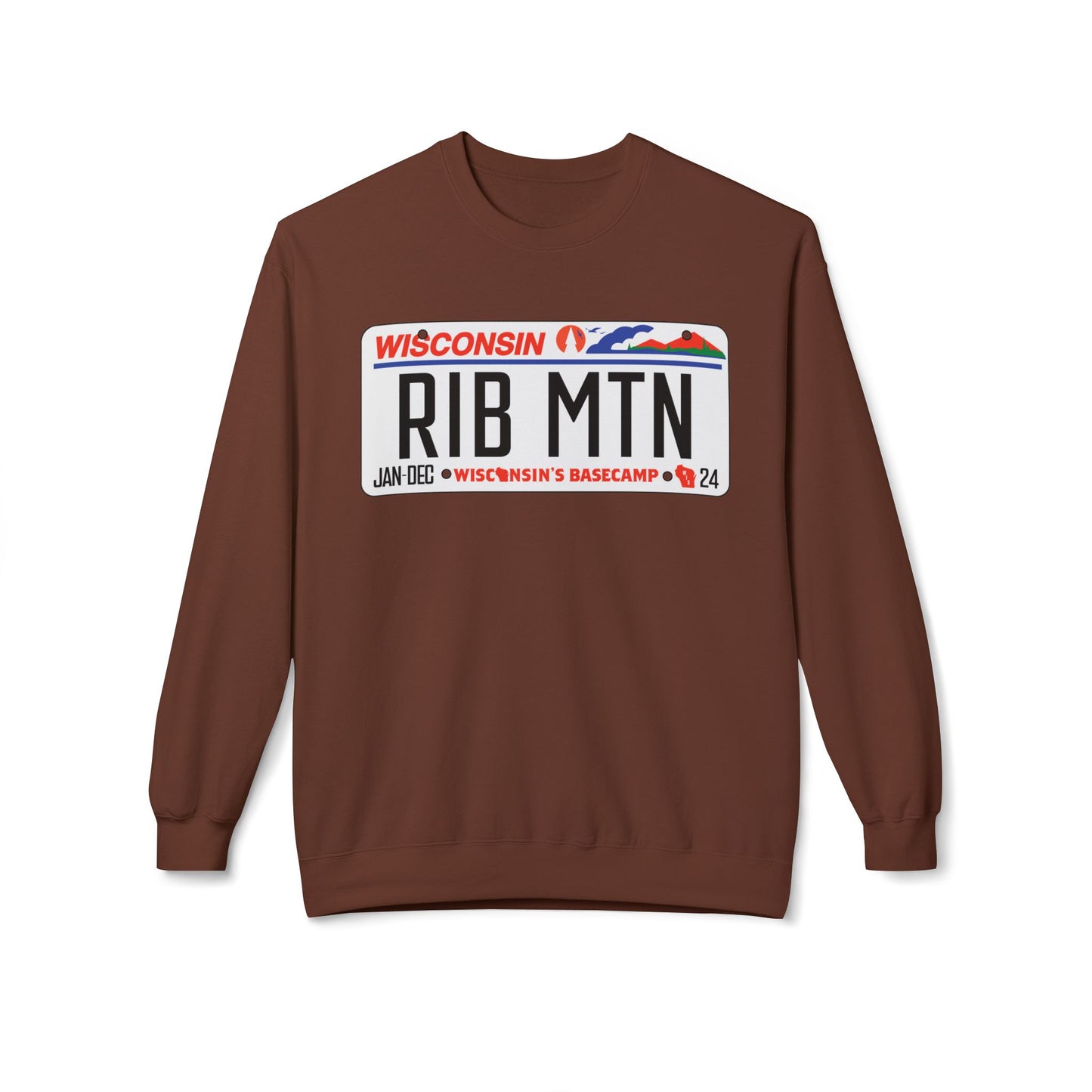Wisconsin Rib Mountain License Plate Sweatshirt