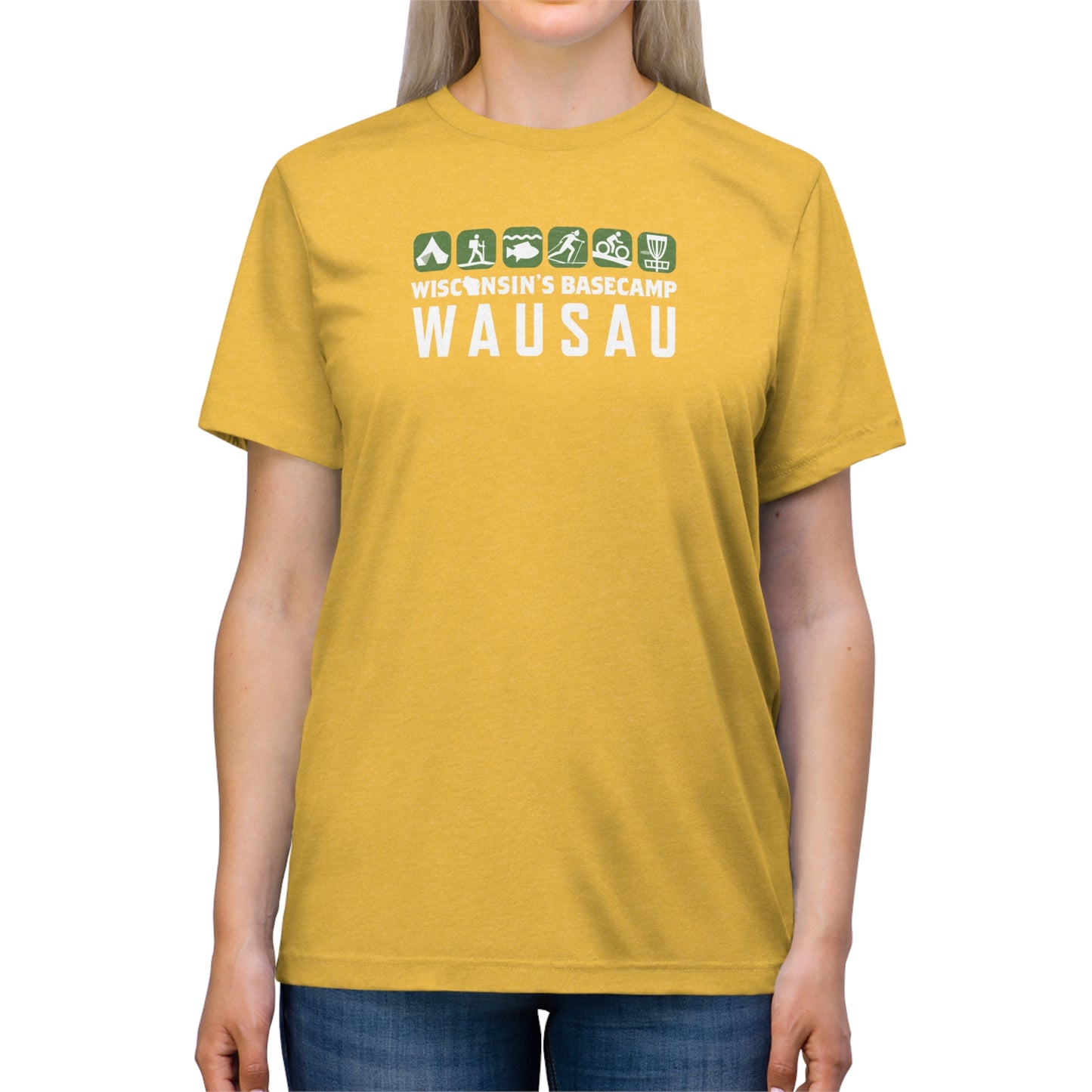 Wisconsin Outdoor Recreation Unisex Triblend Tee - Basecamp Wausau Design