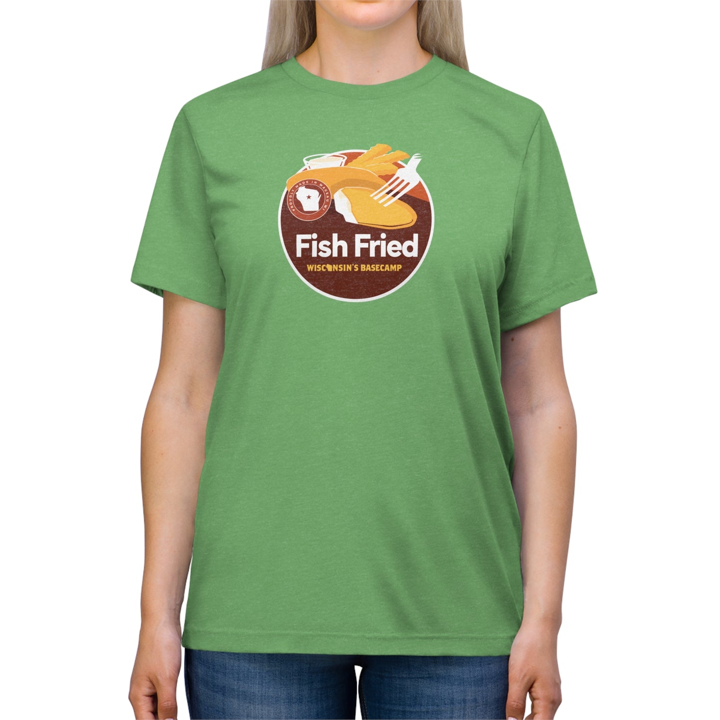 Wisconsin Fish Fry Triblend Tee - Basecamp Design