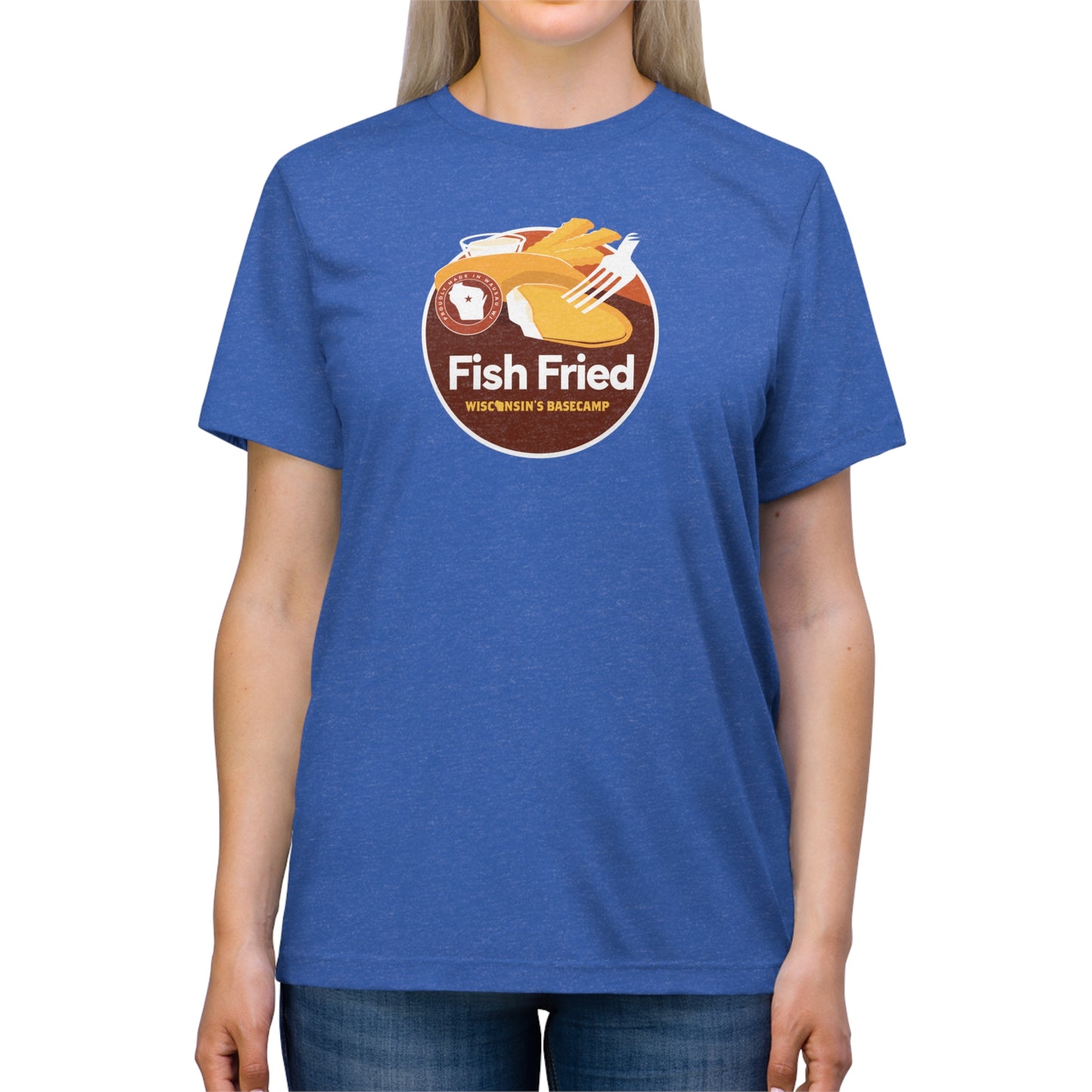 Wisconsin Fish Fry Triblend Tee - Basecamp Design