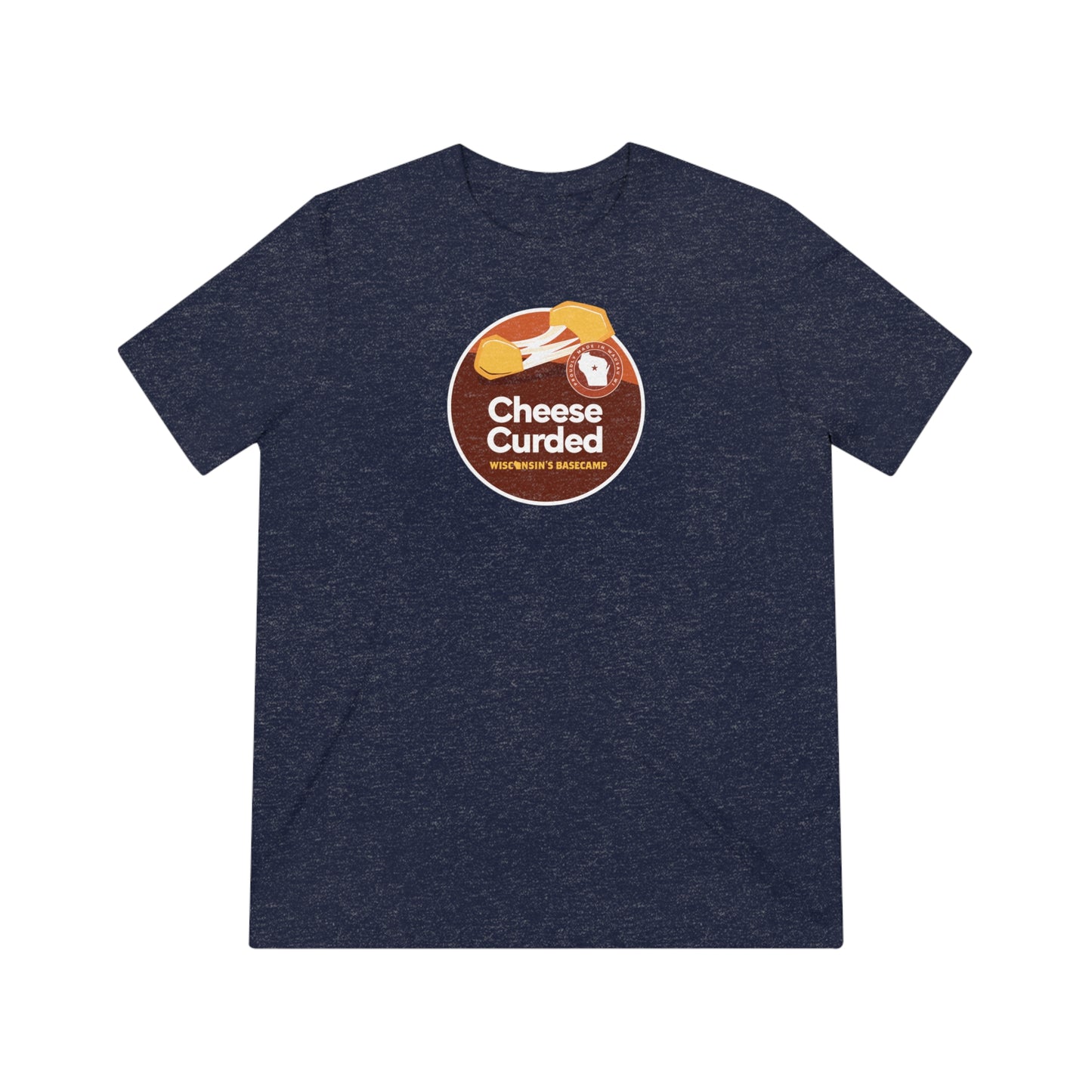 Wisconsin Basecamp Unisex Triblend Tee - Cheese Curds Design