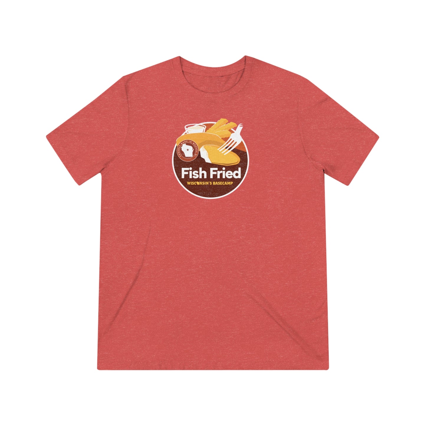 Wisconsin Fish Fry Triblend Tee - Basecamp Design