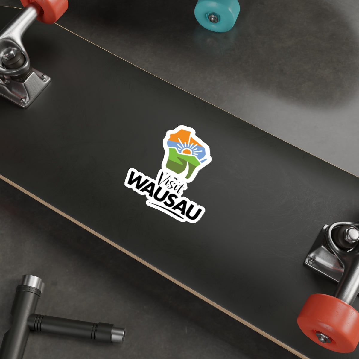 Die-Cut Stickers Visit Wausau Logo