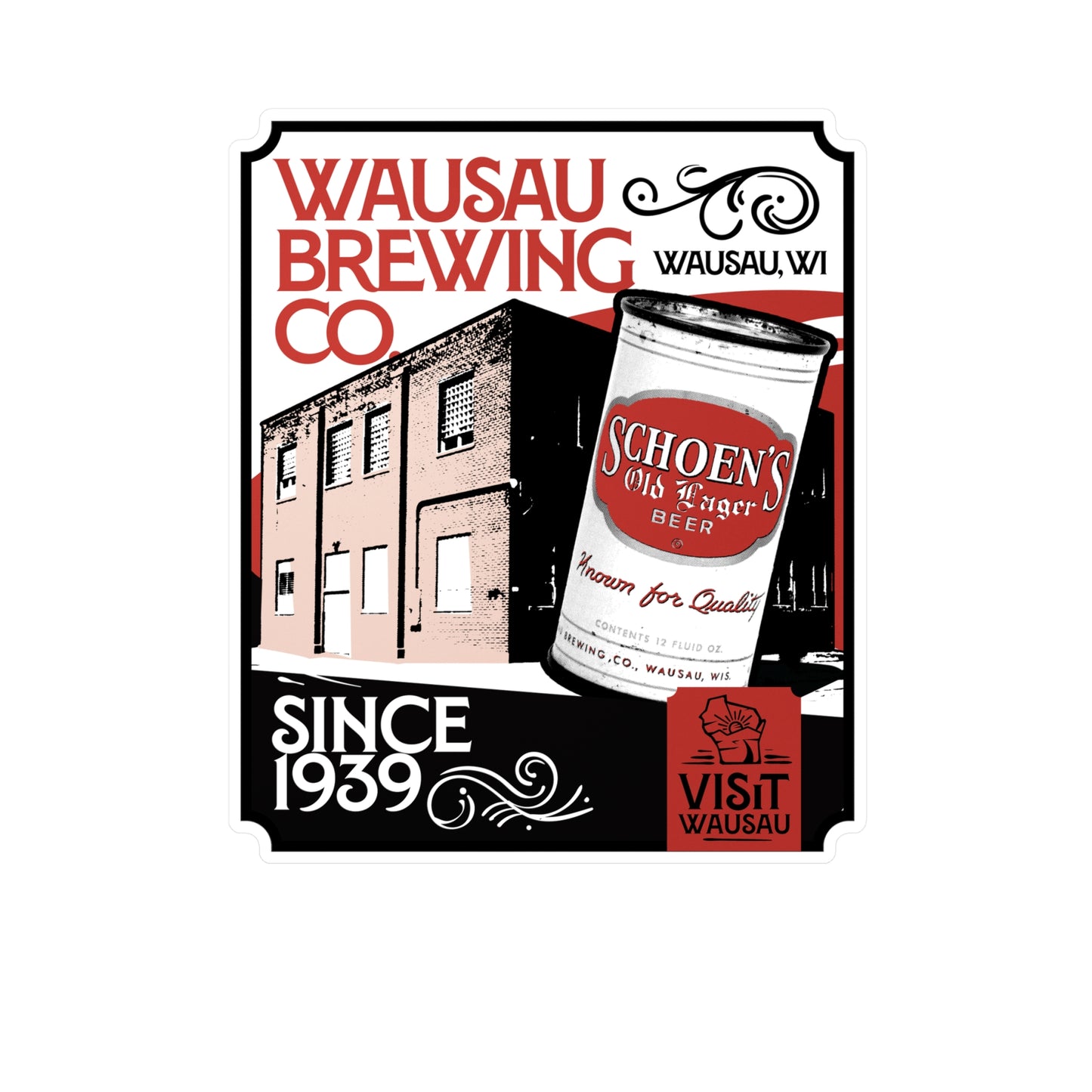 Vinyl Decal - Wausau Brewing Icon
