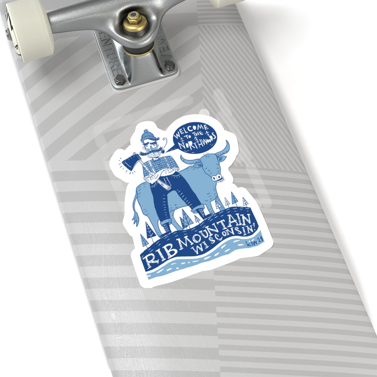 Stickers - Paul Bunyan and Babe the Blue Ox Legendary Design