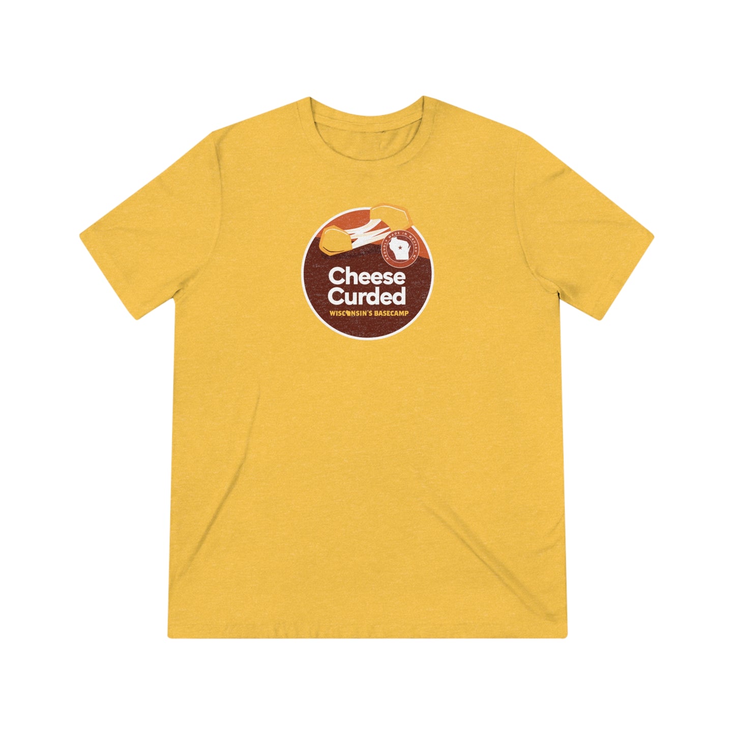 Wisconsin Basecamp Unisex Triblend Tee - Cheese Curds Design