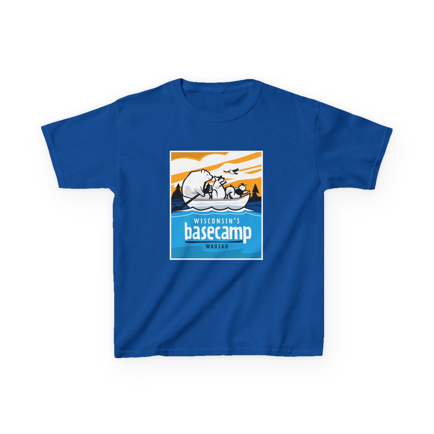 Kids Tee - Wisconsin's Basecamp Animals Adventure on the Water