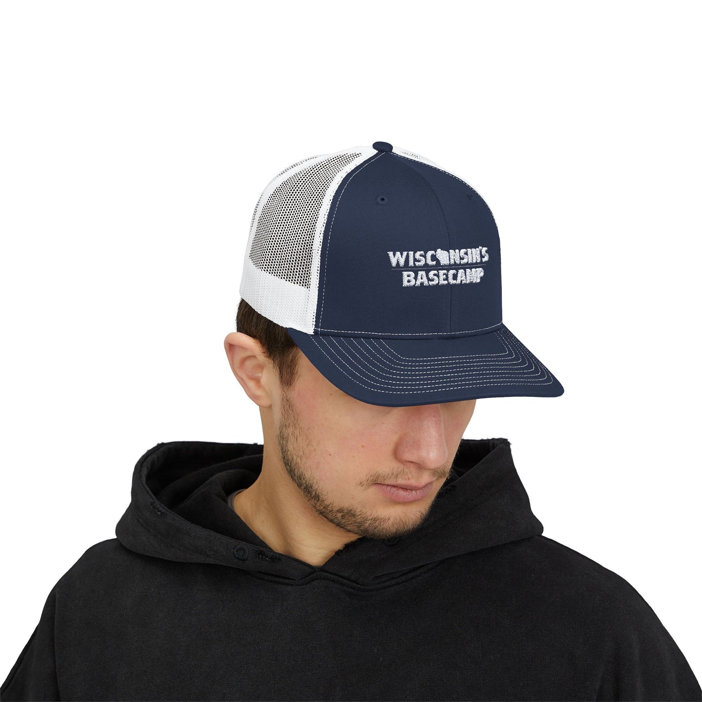 Snapback Trucker Cap - Wisconsin's Basecamp in Greater Wausau Design