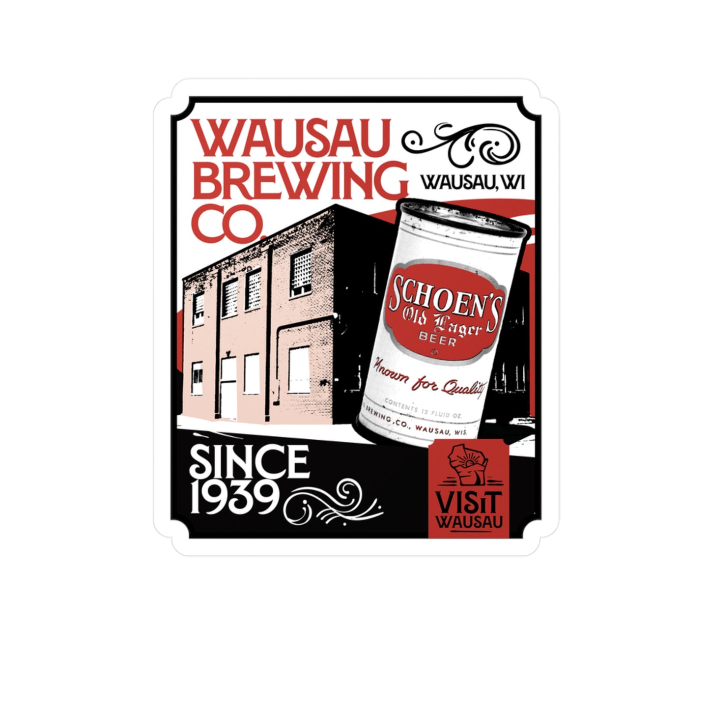 Vinyl Decal - Wausau Brewing Icon