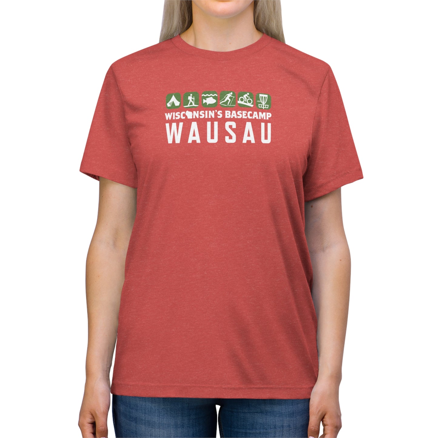 Wisconsin Outdoor Recreation Unisex Triblend Tee - Basecamp Wausau Design