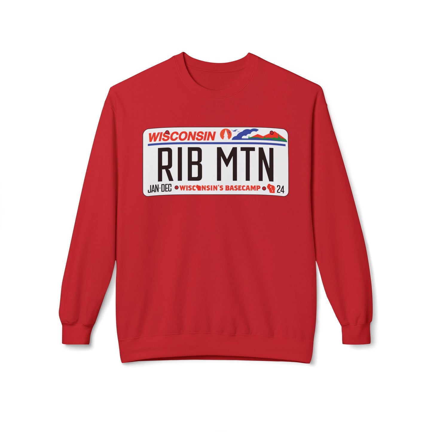 Wisconsin Rib Mountain License Plate Sweatshirt