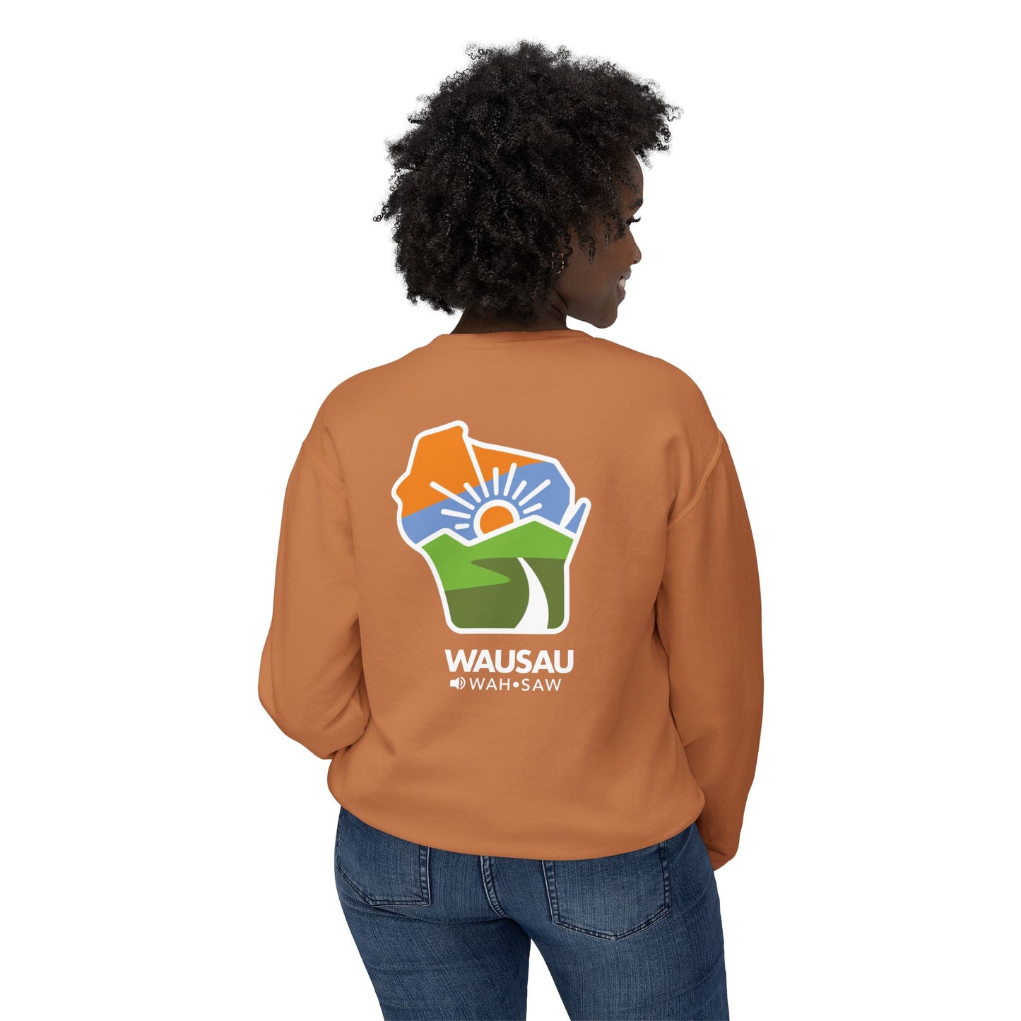Sunrise Landscape Unisex Lightweight Crewneck Sweatshirt