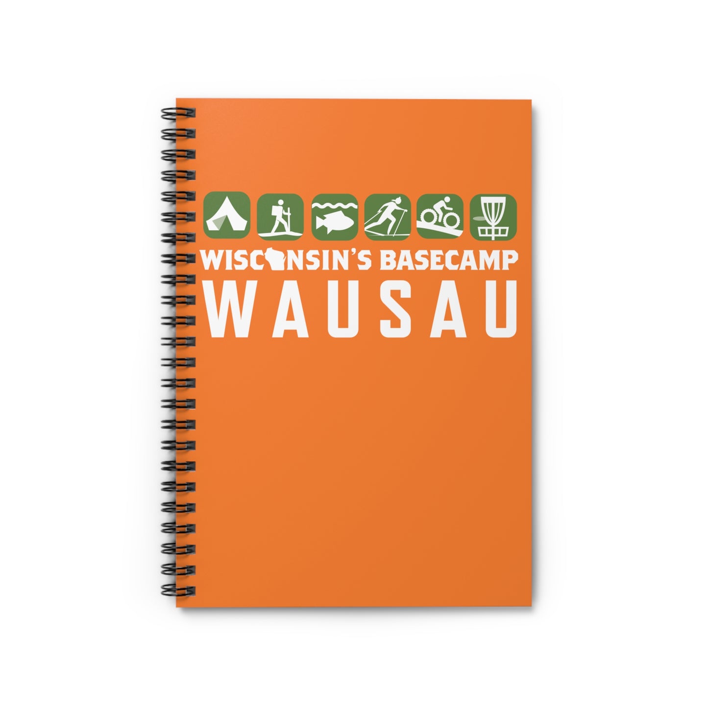 Spiral Notebook - Adventure Journal Wisconsin Basecamp Ruled Line