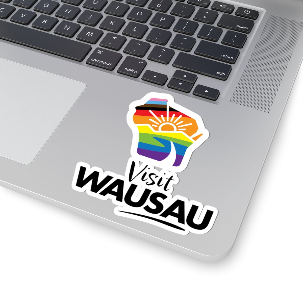 Wausau Pride Kiss-Cut Stickers – Colorful Travel & LGBTQ+ Vibes
