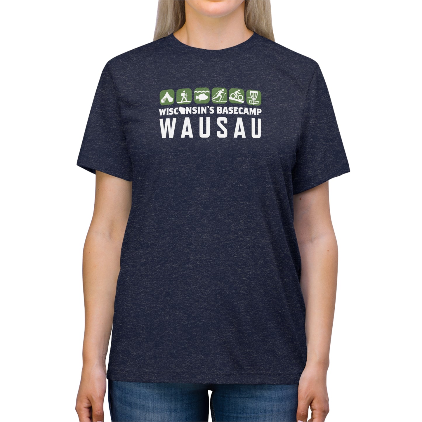 Wisconsin Outdoor Recreation Unisex Triblend Tee - Basecamp Wausau Design