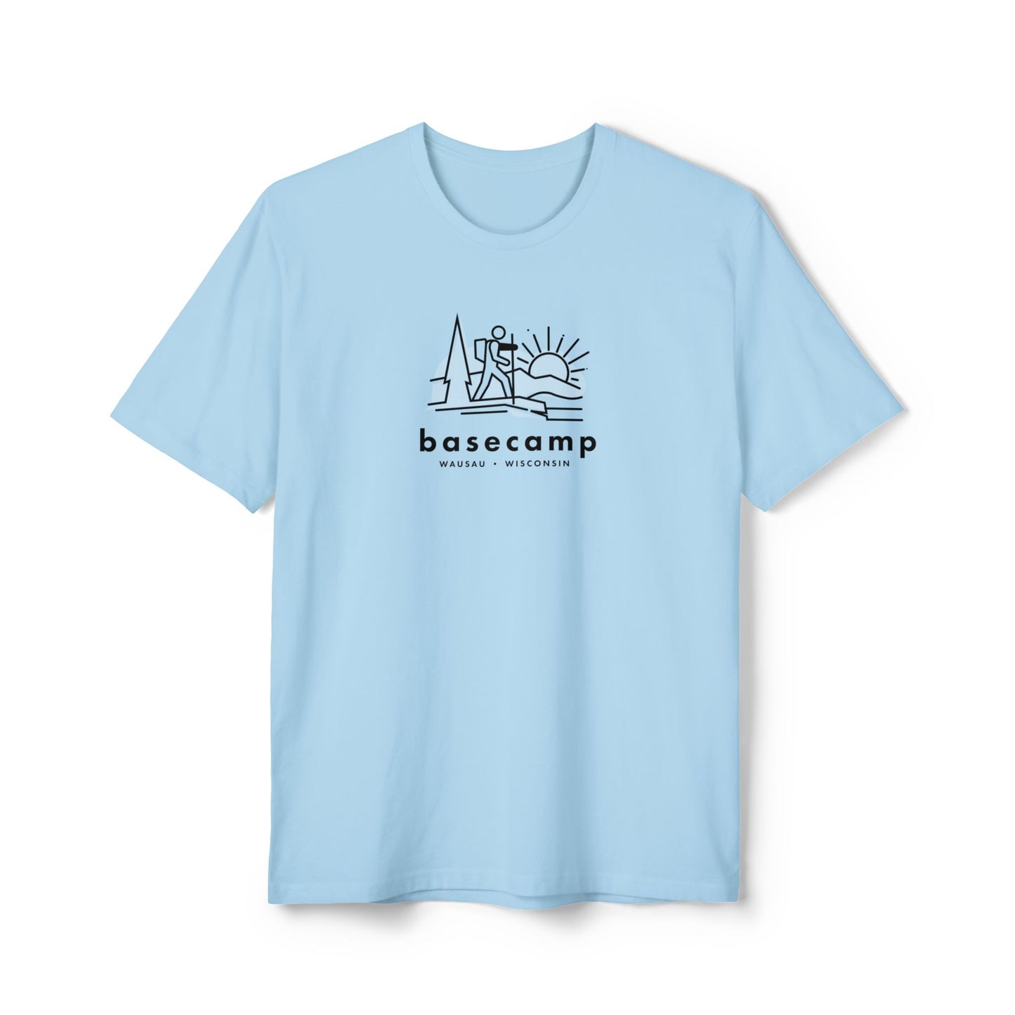Hiker in Wisconsin's Basecamp - Unisex District® Re-Tee®