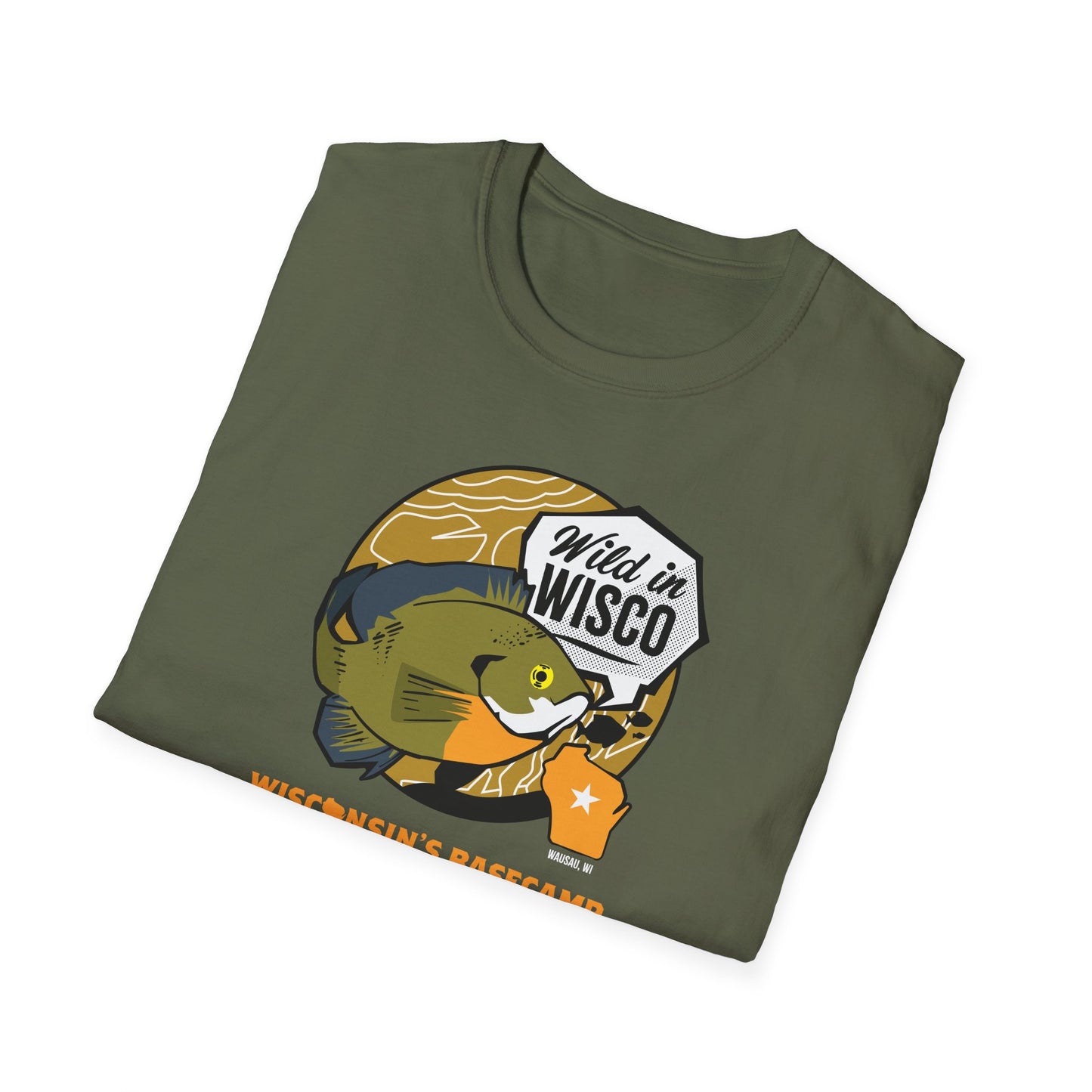 Unisex T-Shirt Fun Fish in Wisconsin's Basecamp - Wild in Wisco