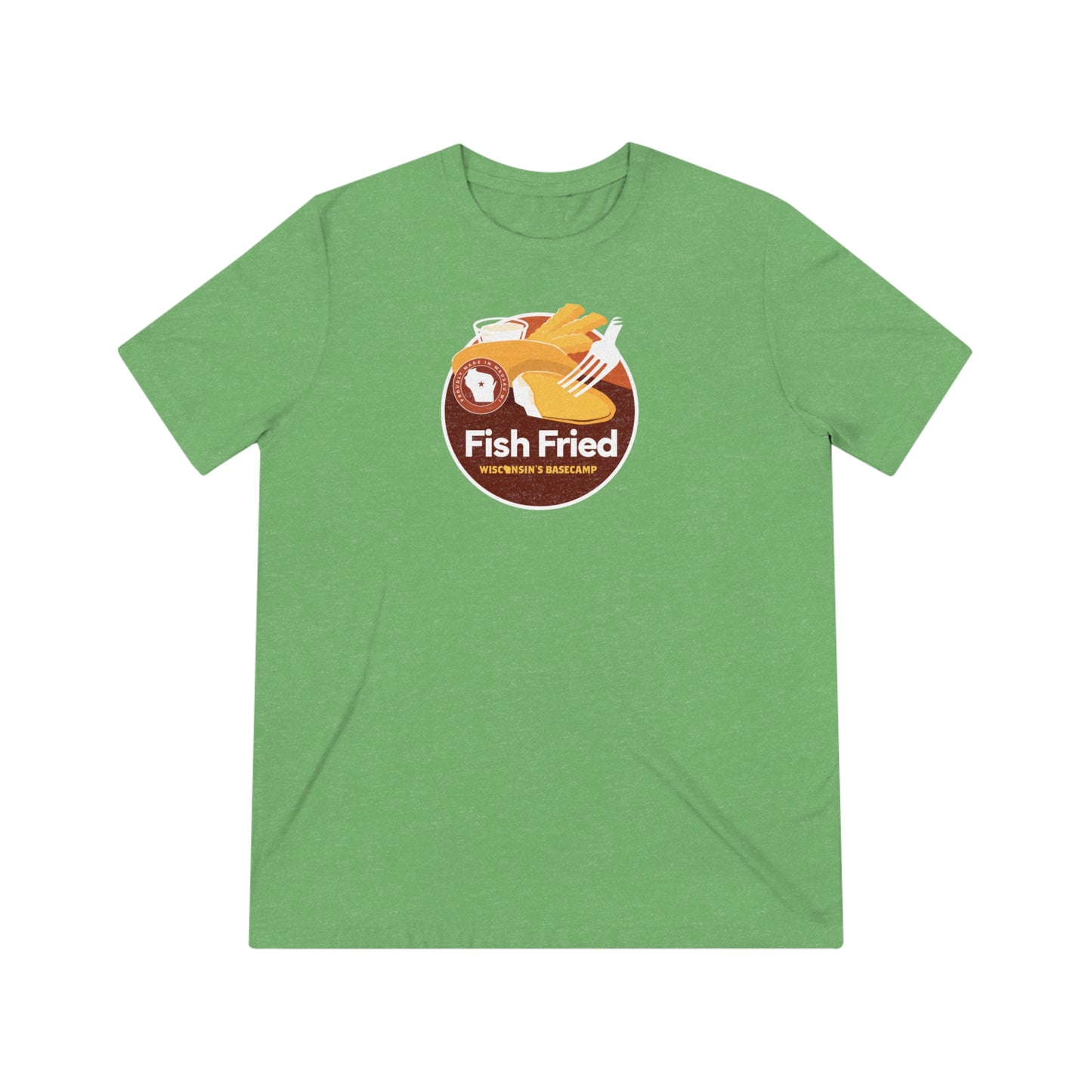 Wisconsin Fish Fry Triblend Tee - Basecamp Design